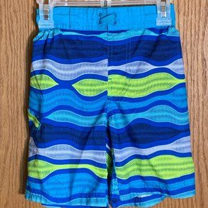 Swim trunks with drawstring waist
